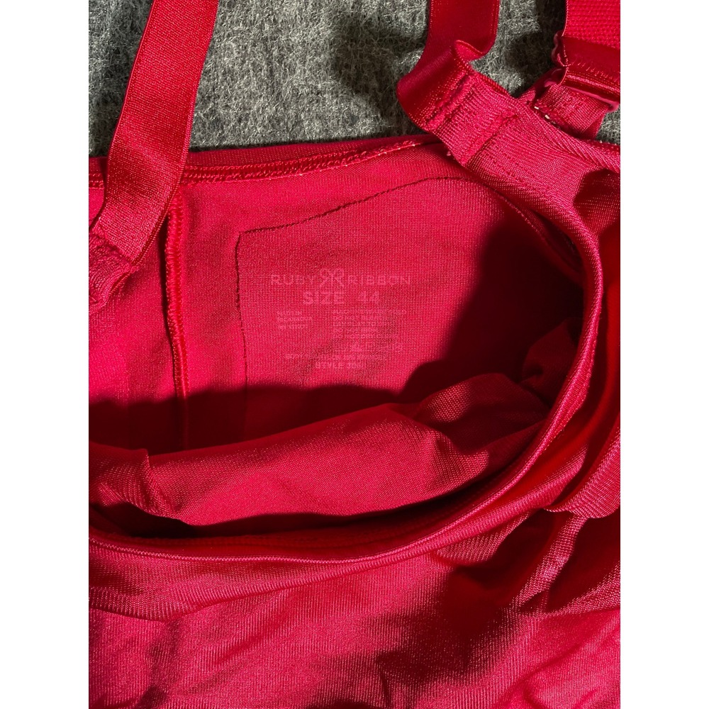 Ruby Ribbon Shapewear Cami Women 44 Red Ruby Lace Lift Luxe Full Support - Picture 5 of 5